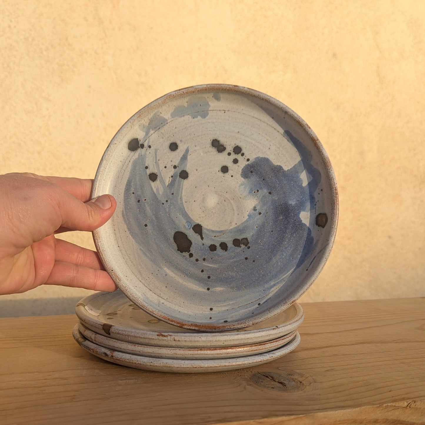Lunch Plate in Blue Wash