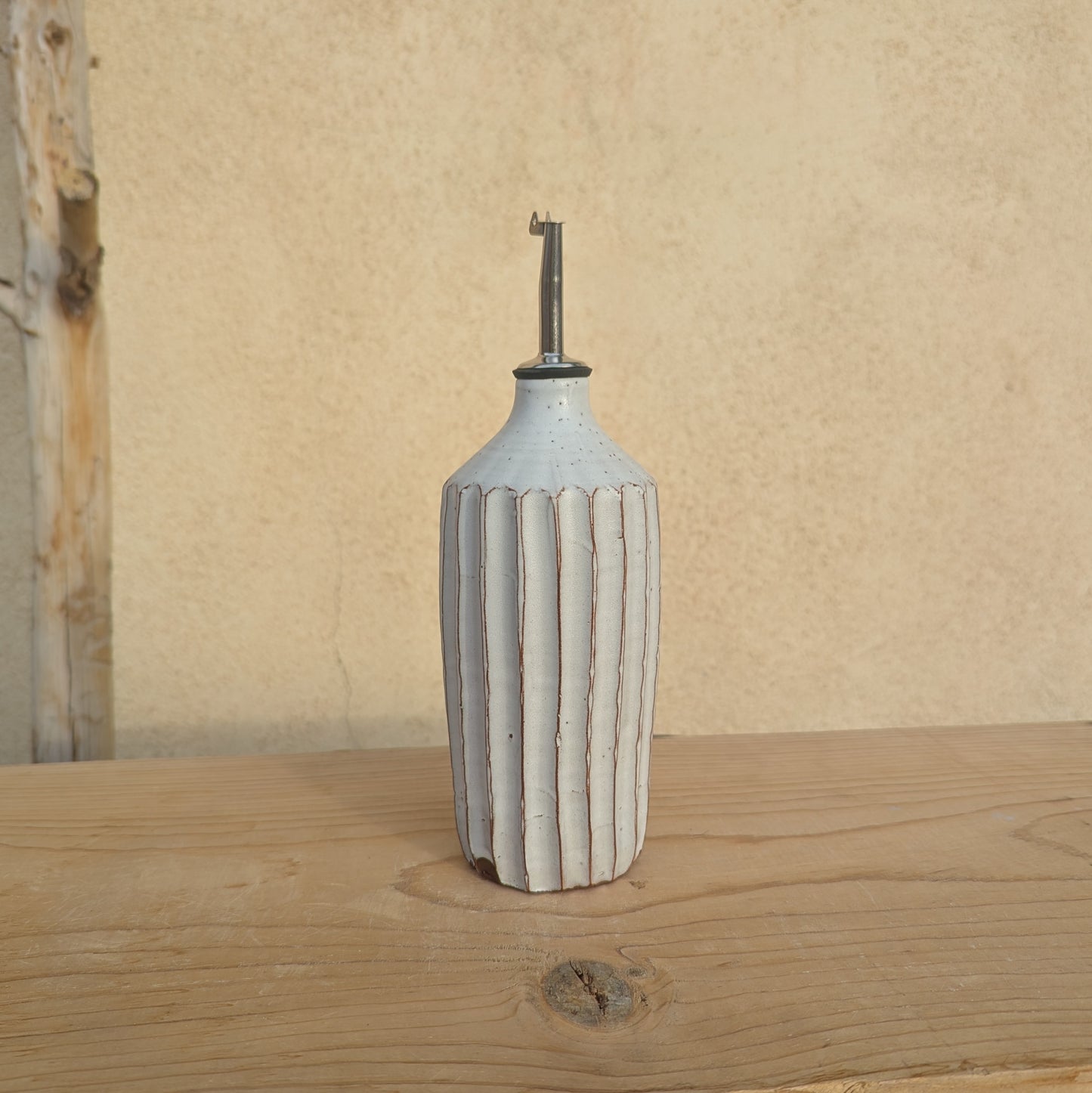 Olive Oil Bottle in White
