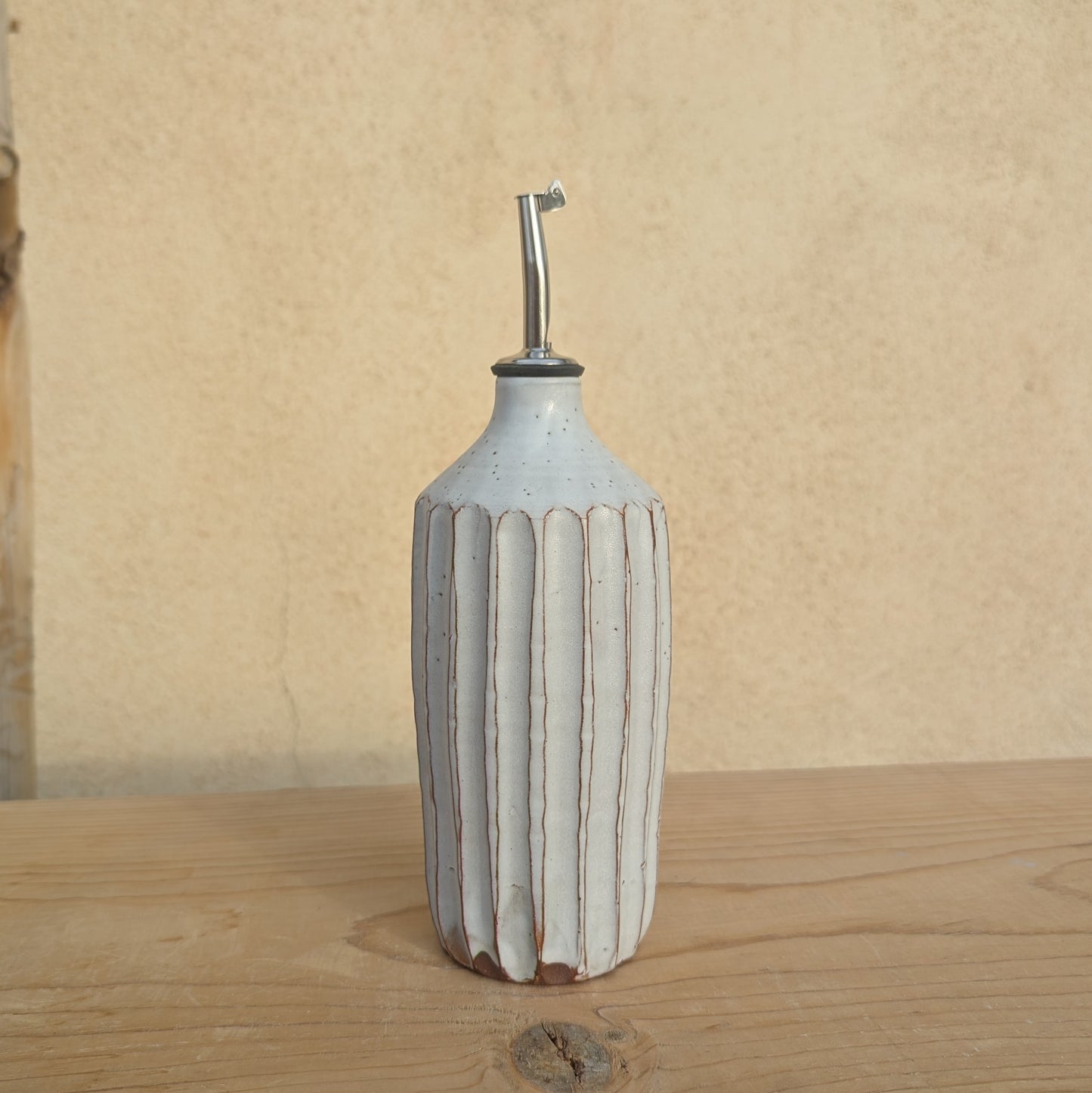 Olive Oil Bottle in White