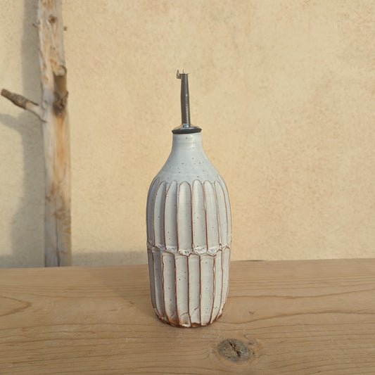 Olive Oil Bottle in White