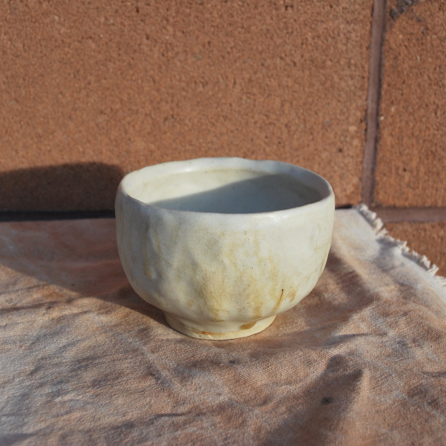 Pinched Teabowl with Wood Ash