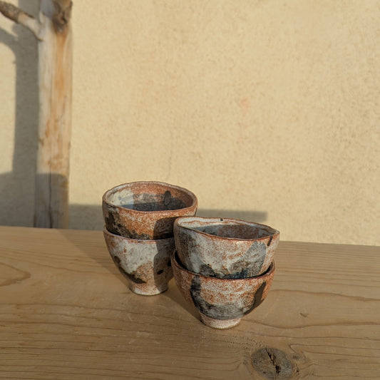 Pinch Bowls in Blue Wash