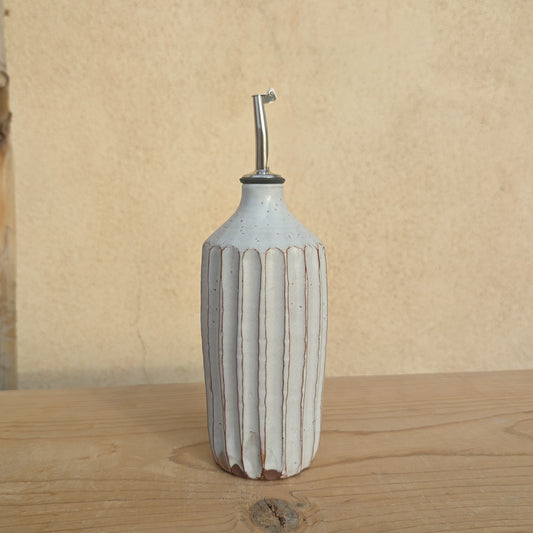 Olive Oil Bottle in White