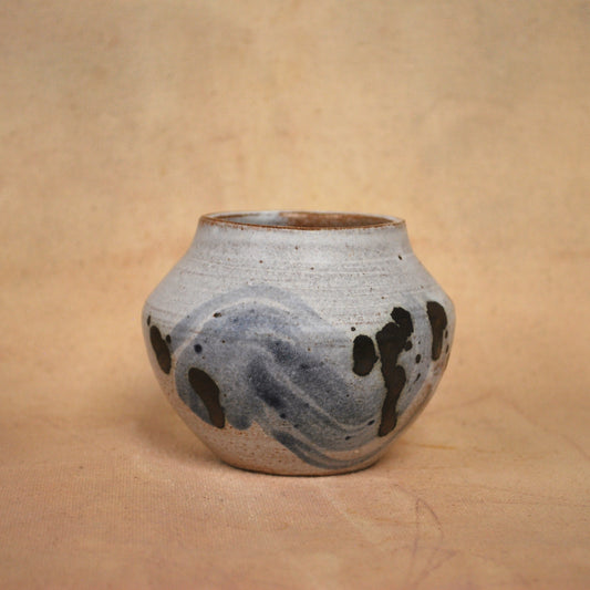 Blue Wash Amphora Vase